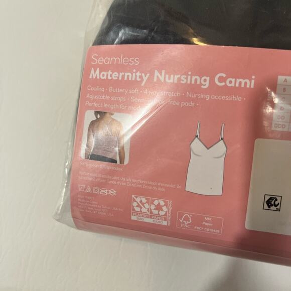 Destination Maternity‎ Black Seamless Nursing Tank Top Size Medium - Picture 3 of 5